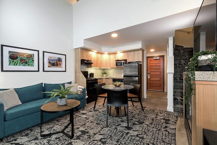 Living Area & Kitchen