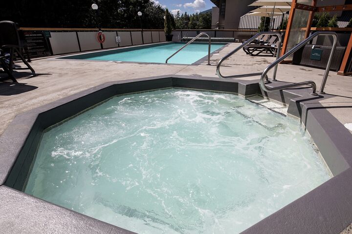 Outdoor Pool & Hot Tub at the Crystal Lodge Whistler