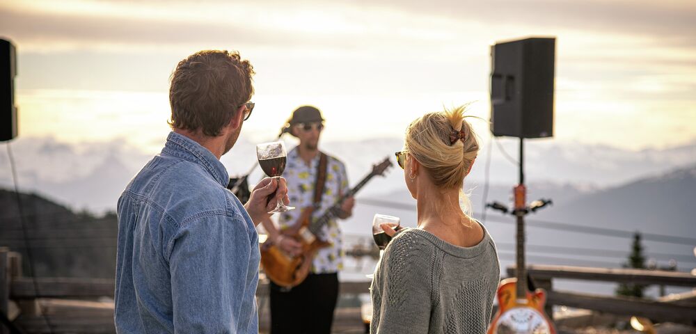 Listening to live music at the Mountain Top Festival