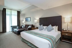 Studio Sleeping Area & Living Area
