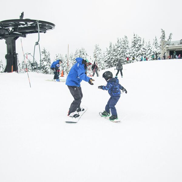 Instructor and child