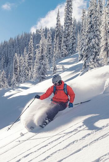 Powder skiing