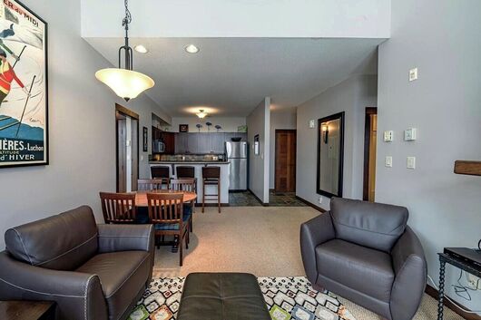 Living Area, Dining Area & Kitchen