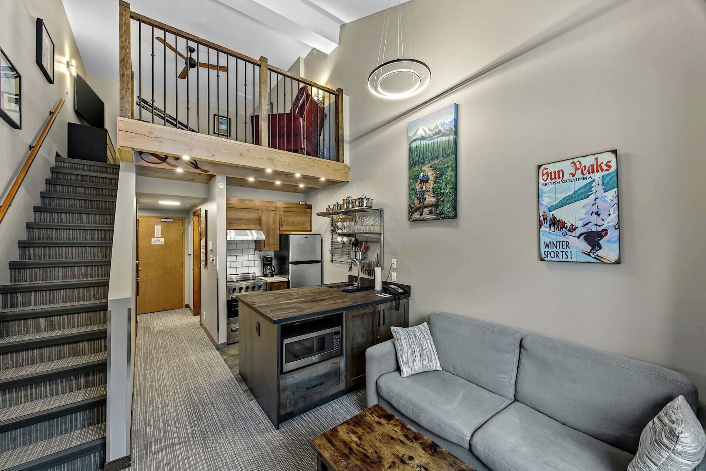 Living Area & Kitchen
