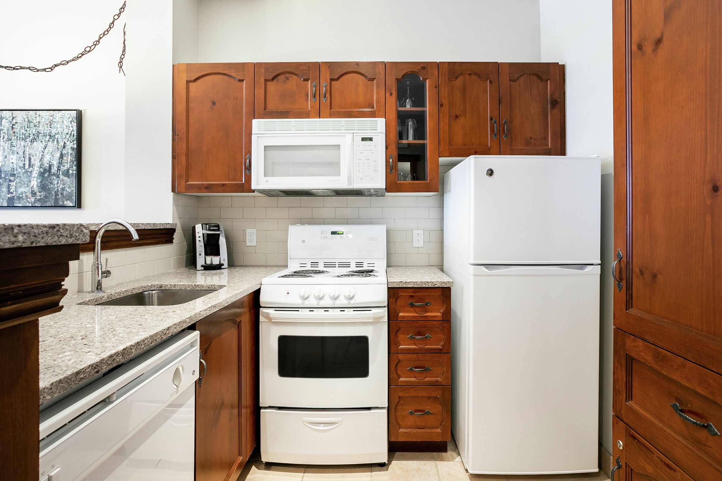 One Bed Condo Kitchen