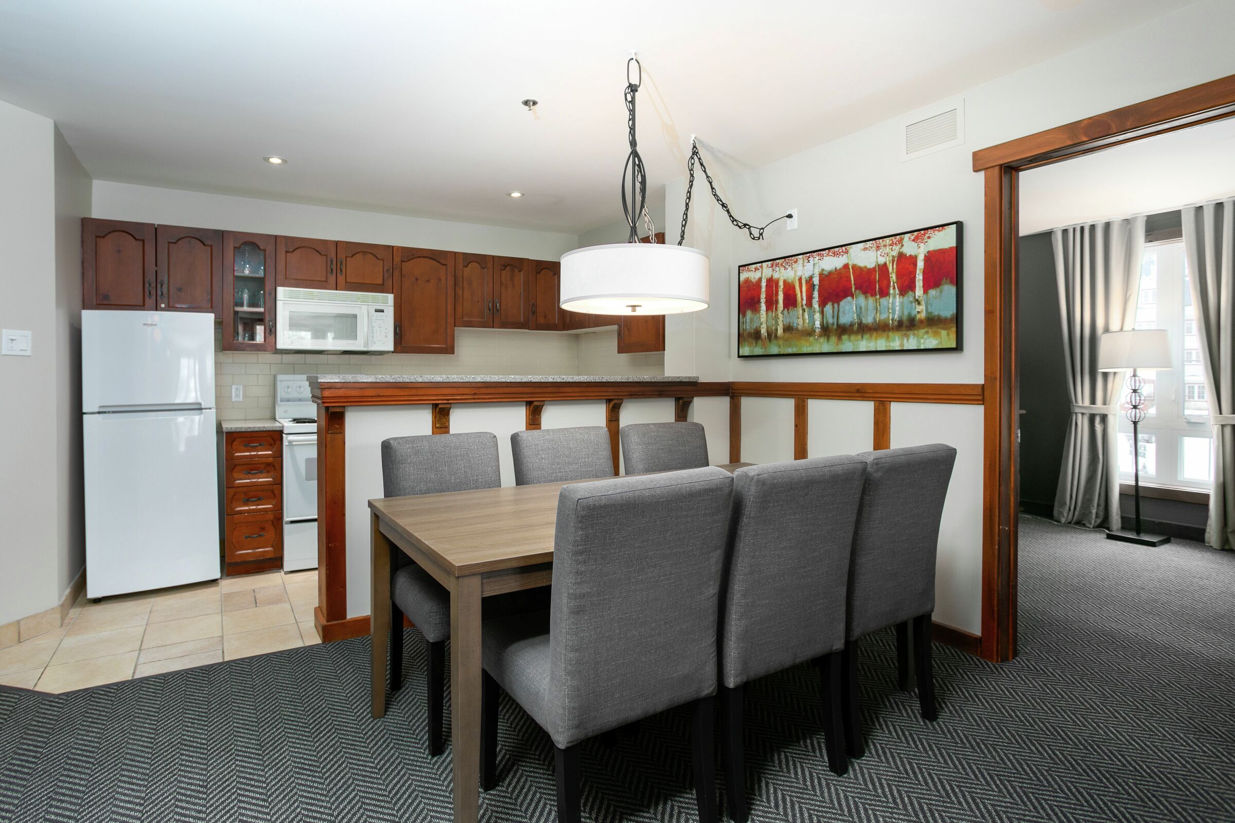 Two Bedroom Condo Dining Room & Kitchen