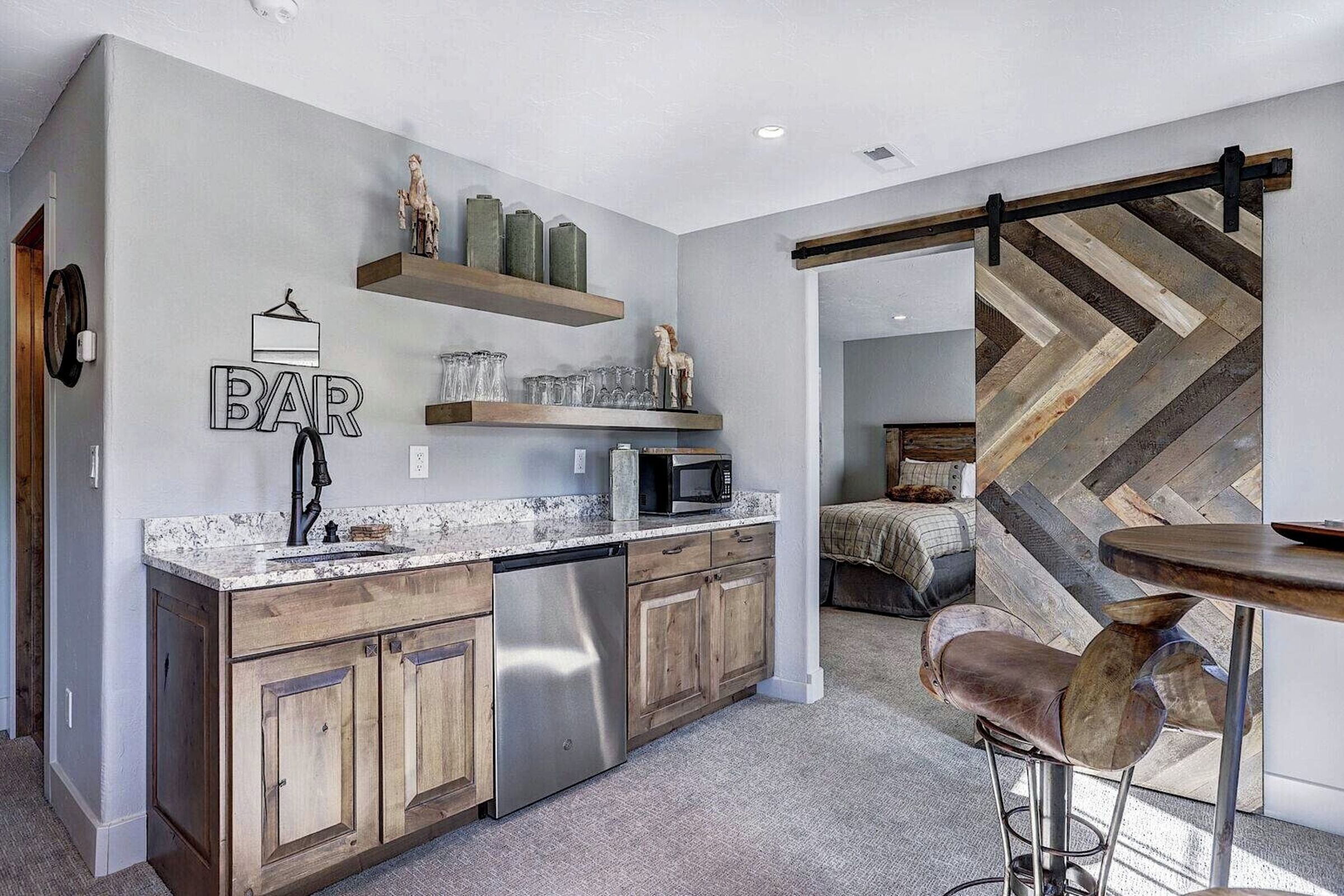 Family Room with Wet Bar