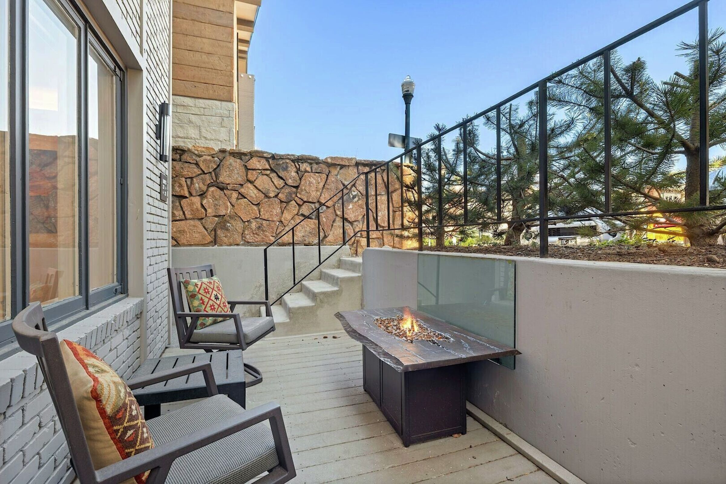 Patio with Fire Table
