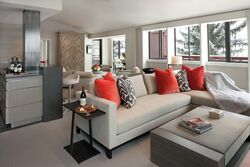 1 Bdrm Little Nell Suite - Living Area, Dining Area & Wet Bar
