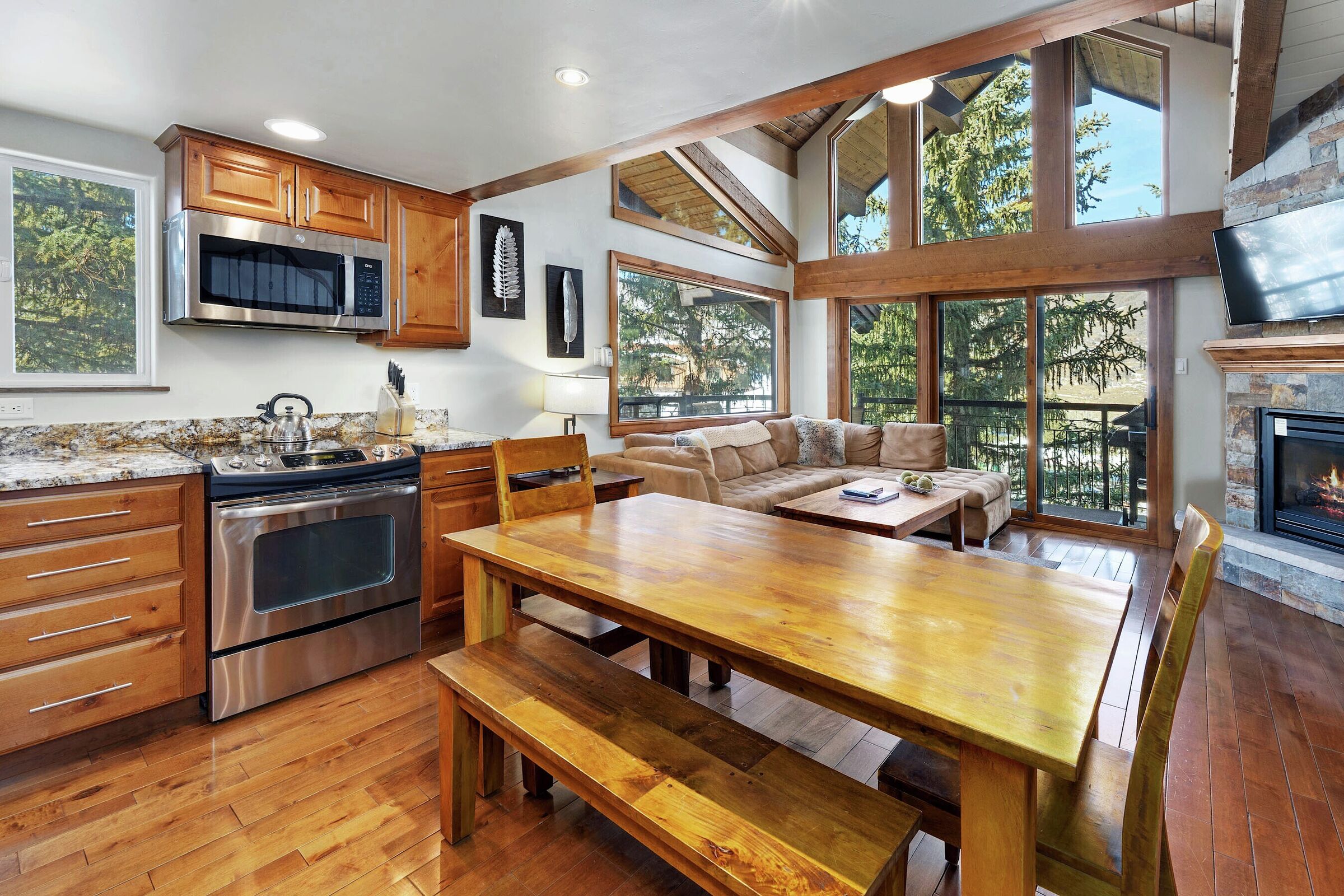 Living Area & Kitchen