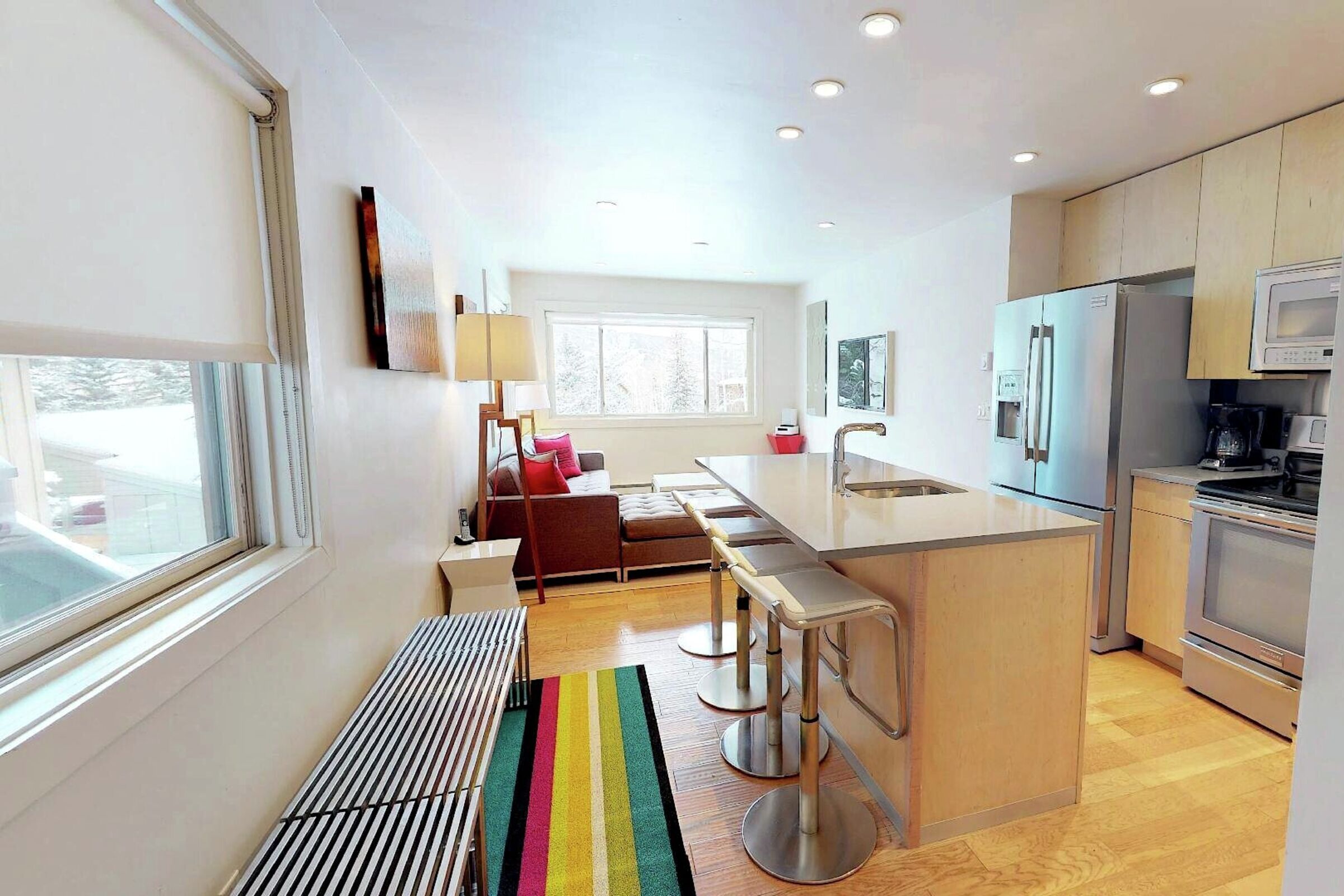 Living Area & Kitchen