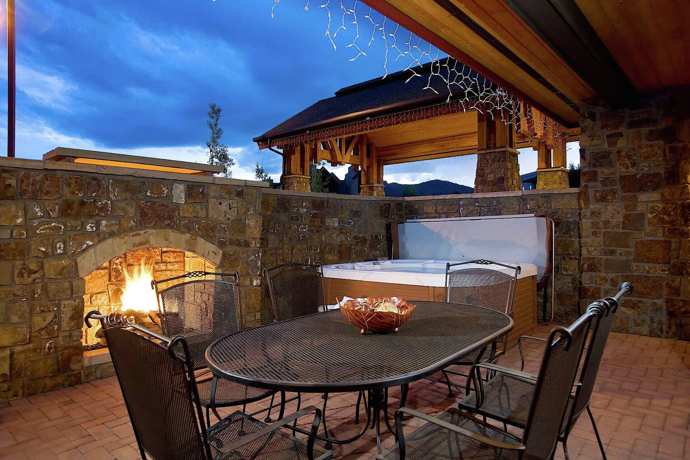 #6112 - Patio with Hot Tub & Outdoor Fireplace