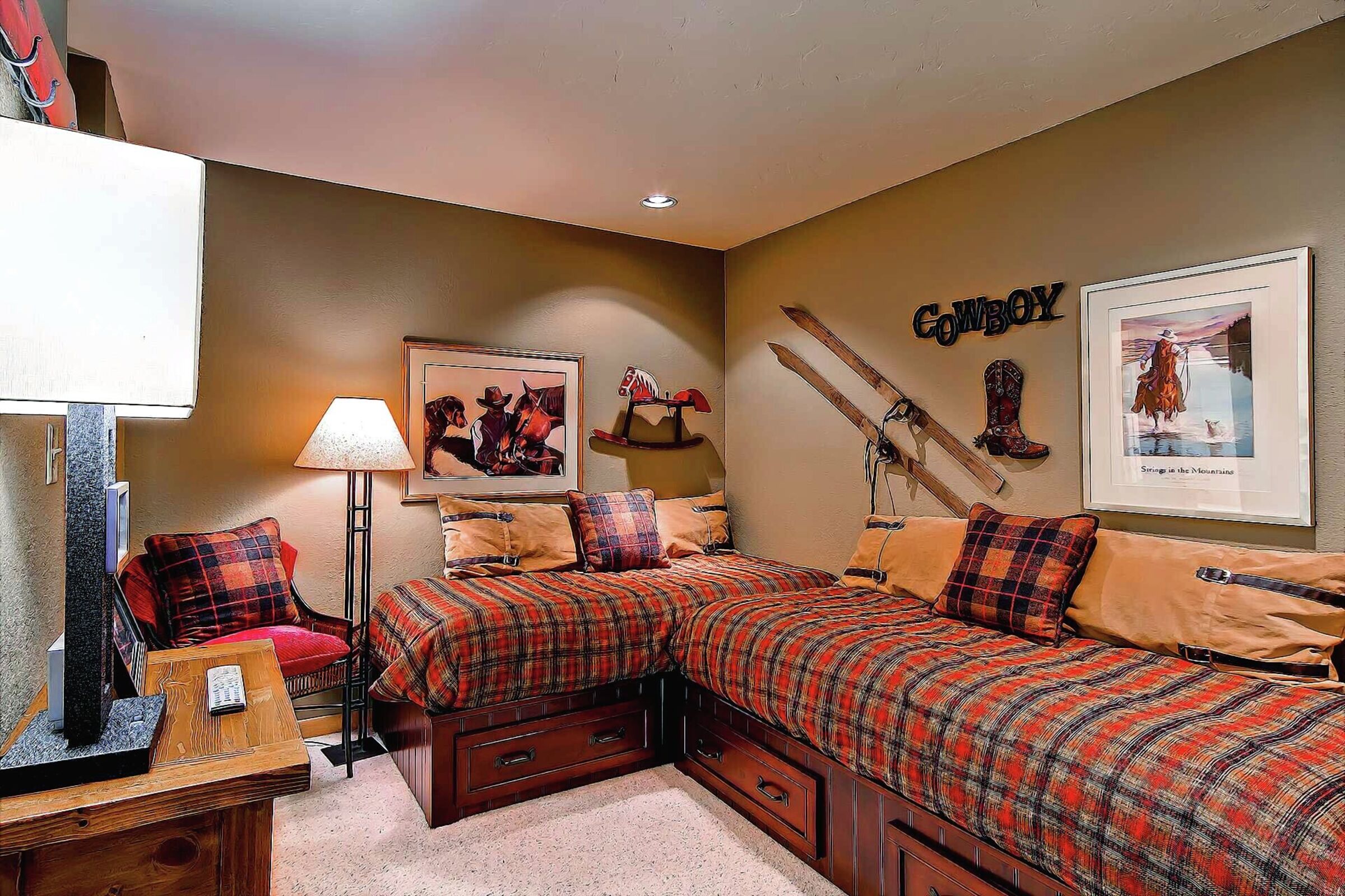 Den with Beds