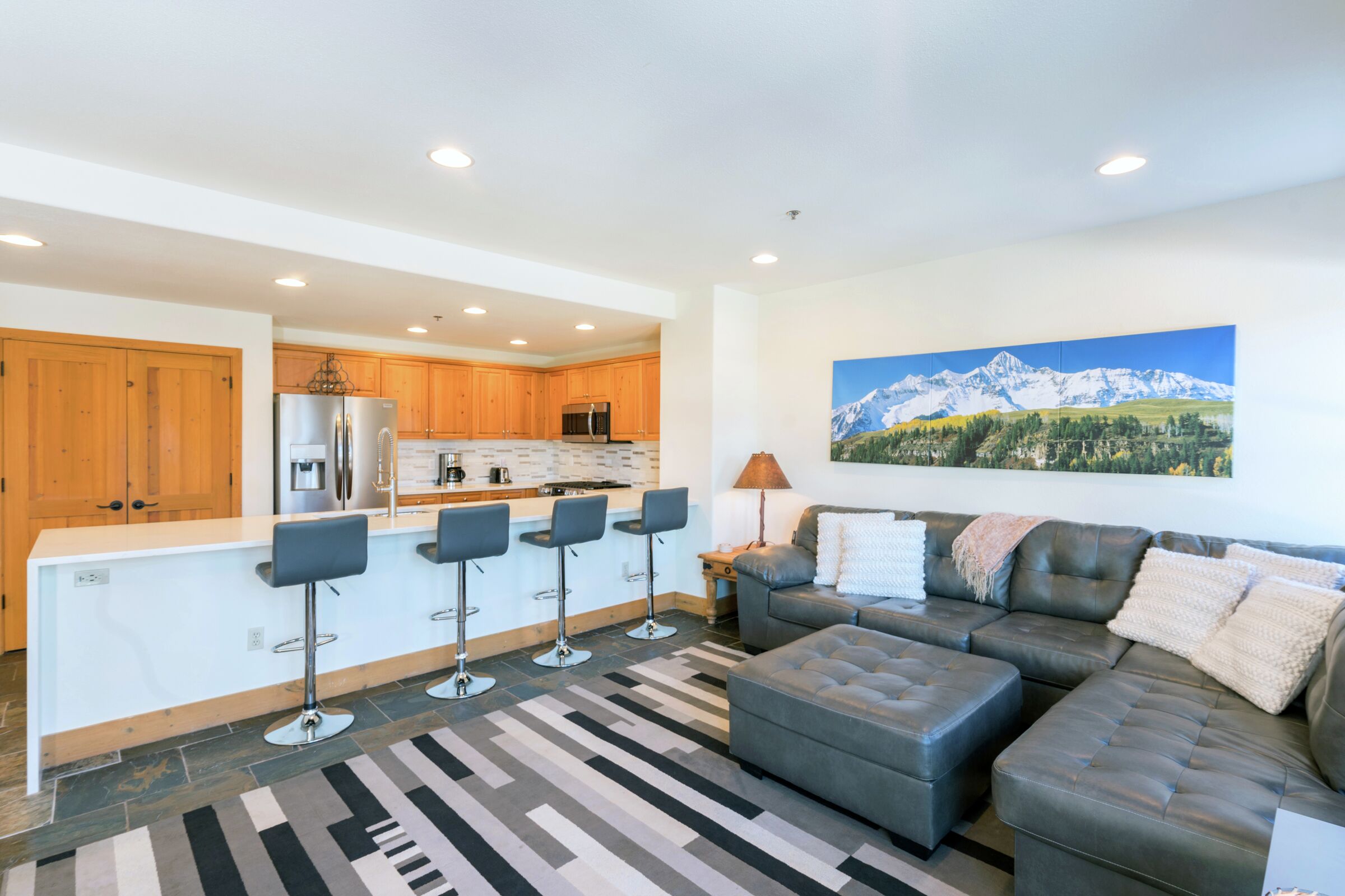 Living Area & Kitchen