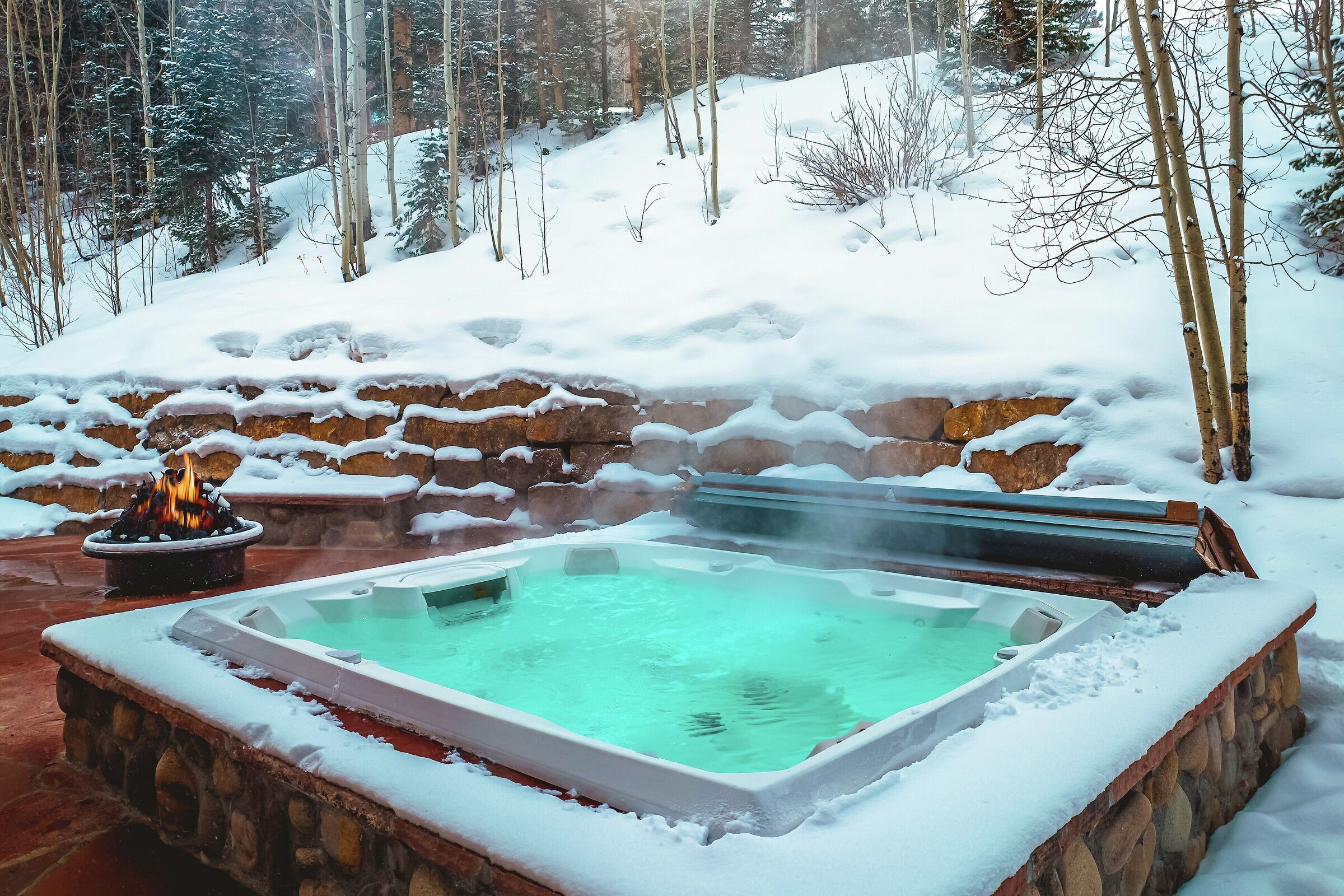 Patio with Hot Tub & Firepit