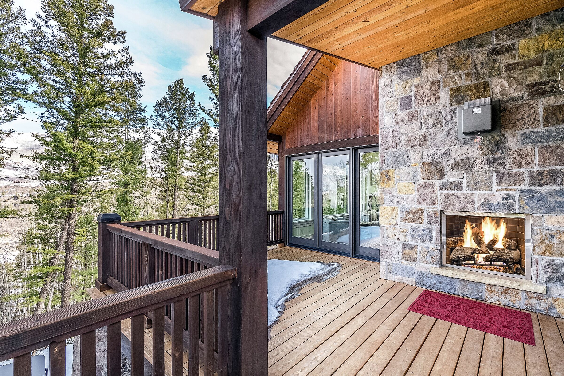 Deck with Outdoor Fireplace