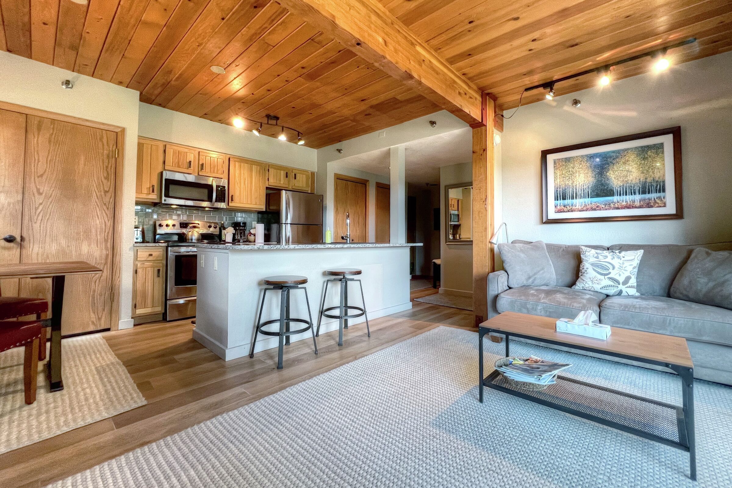 Living Area & Kitchen