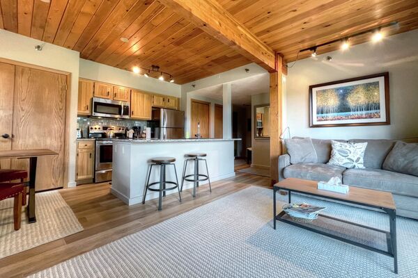 Living Area & Kitchen