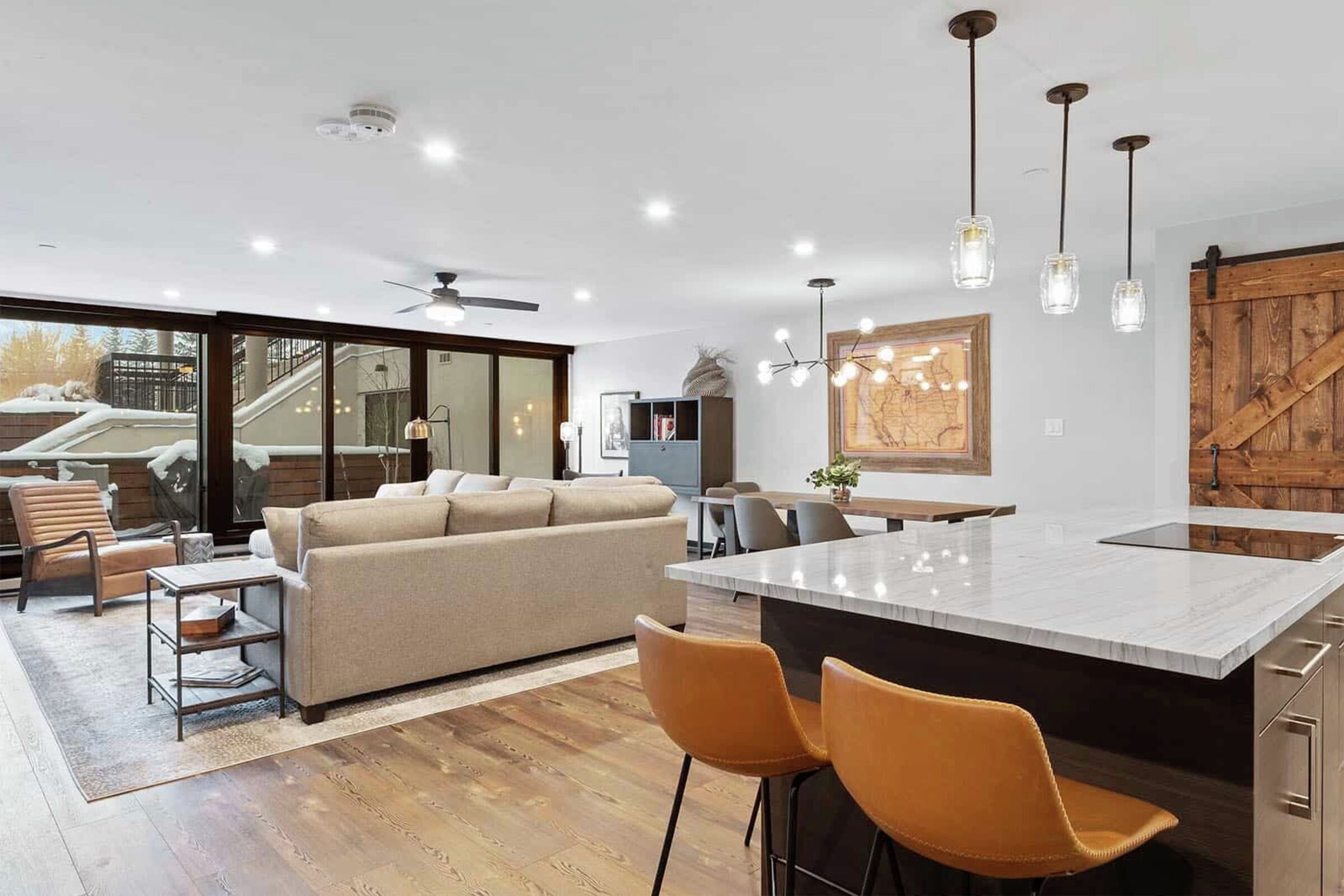 Kitchen & Living Room