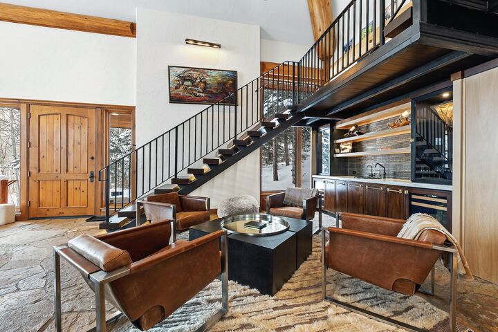 Living Area with Wet Bar