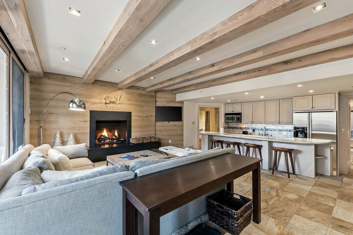 Living Area & Kitchen