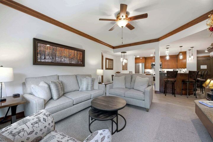 Living Area, Dining Area & Kitchen