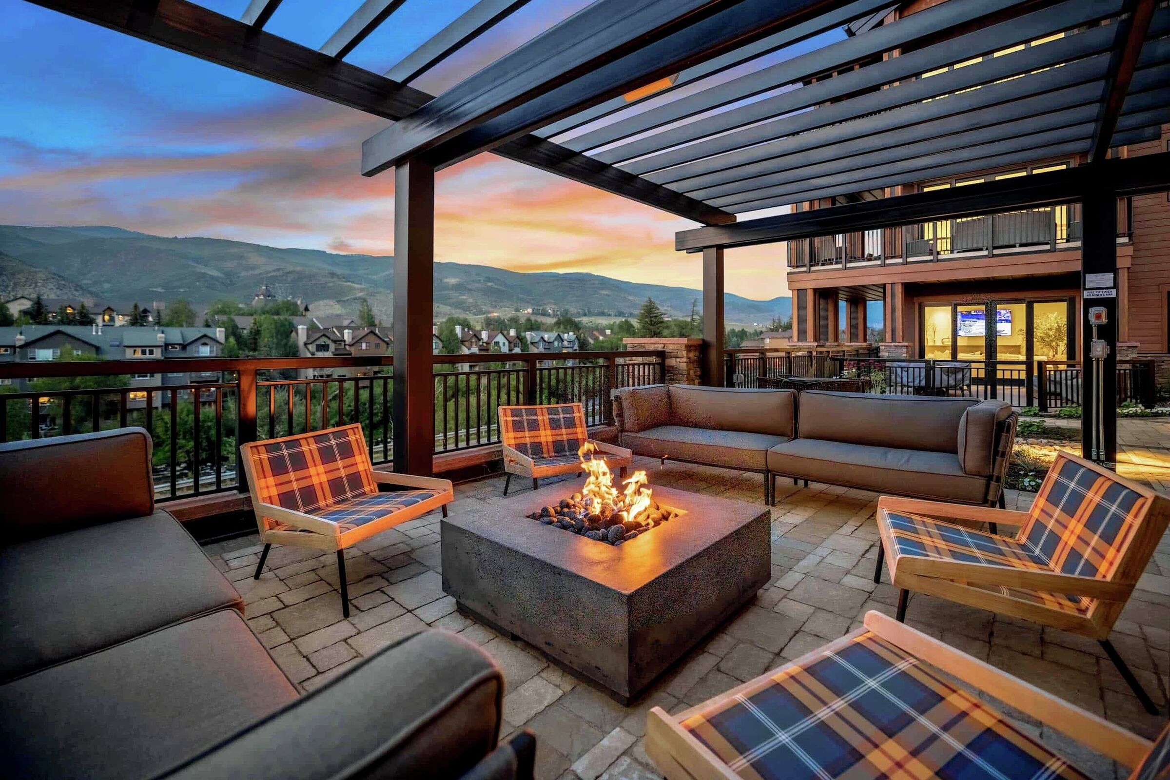 Rooftop Terrace with Fire Table