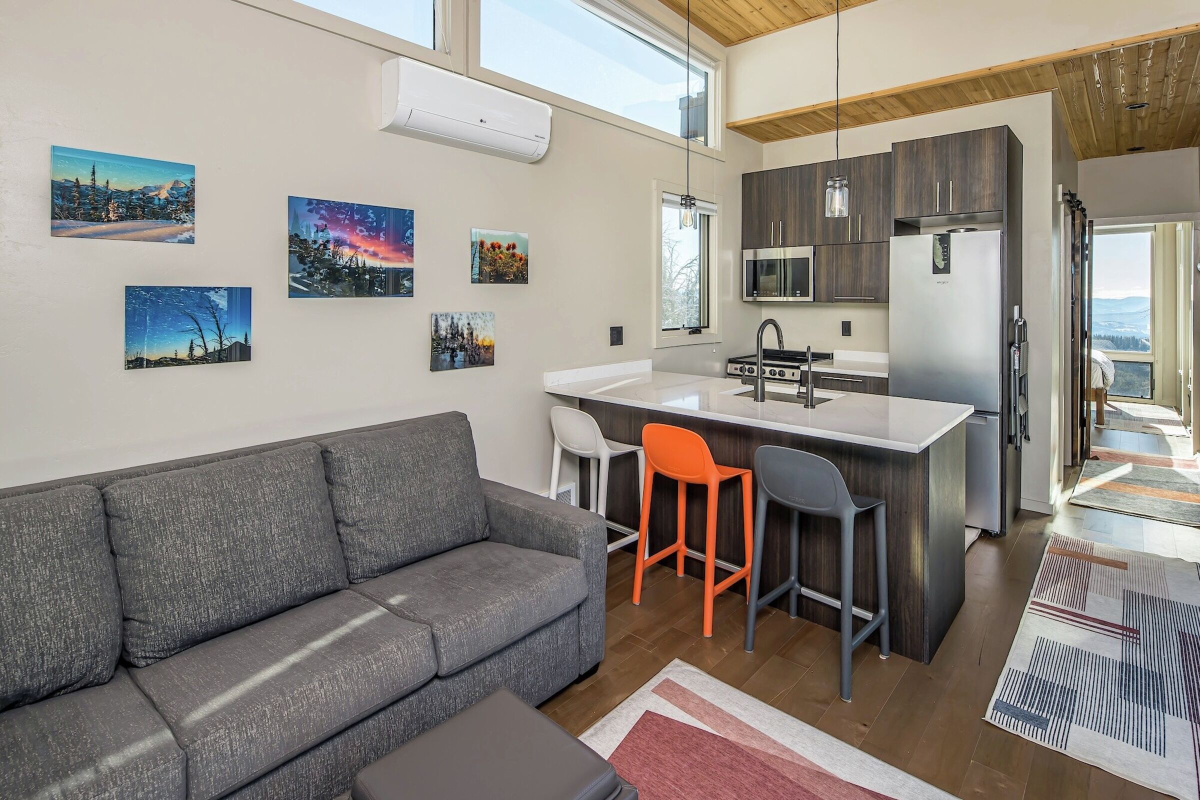 Living Area & Kitchen