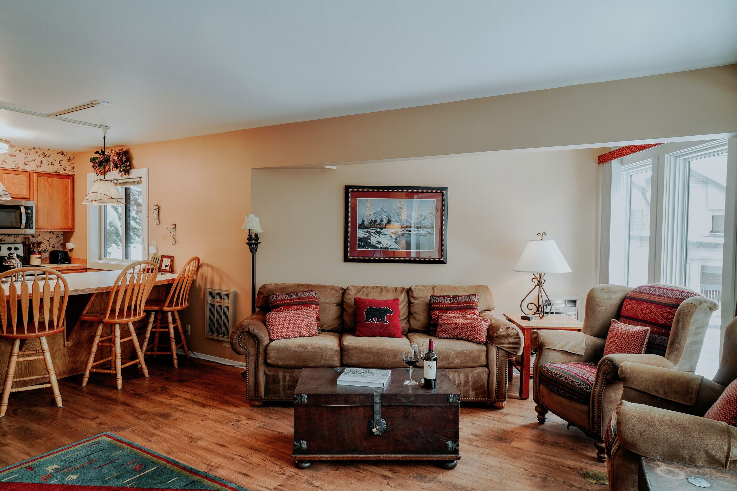 Living Area & Kitchen