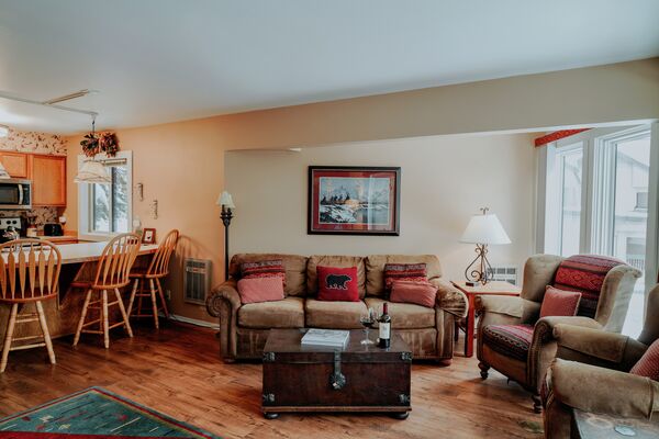 Living Area & Kitchen