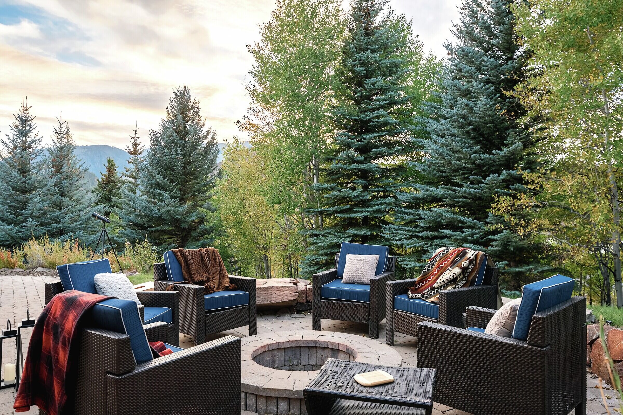 Tiered Patio with Firepit