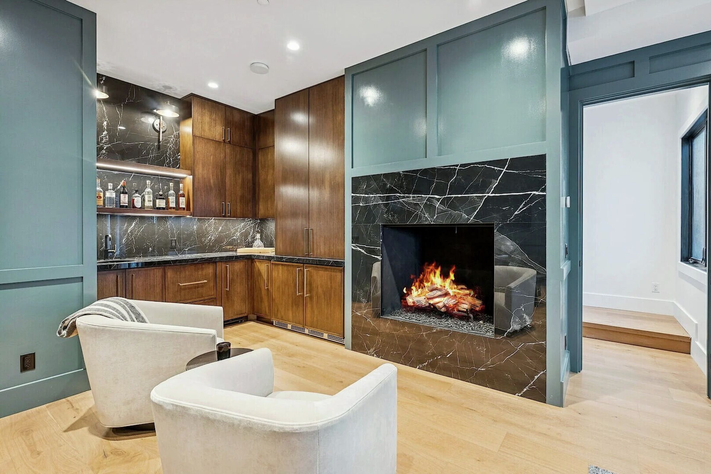 Family Room with Wet Bar