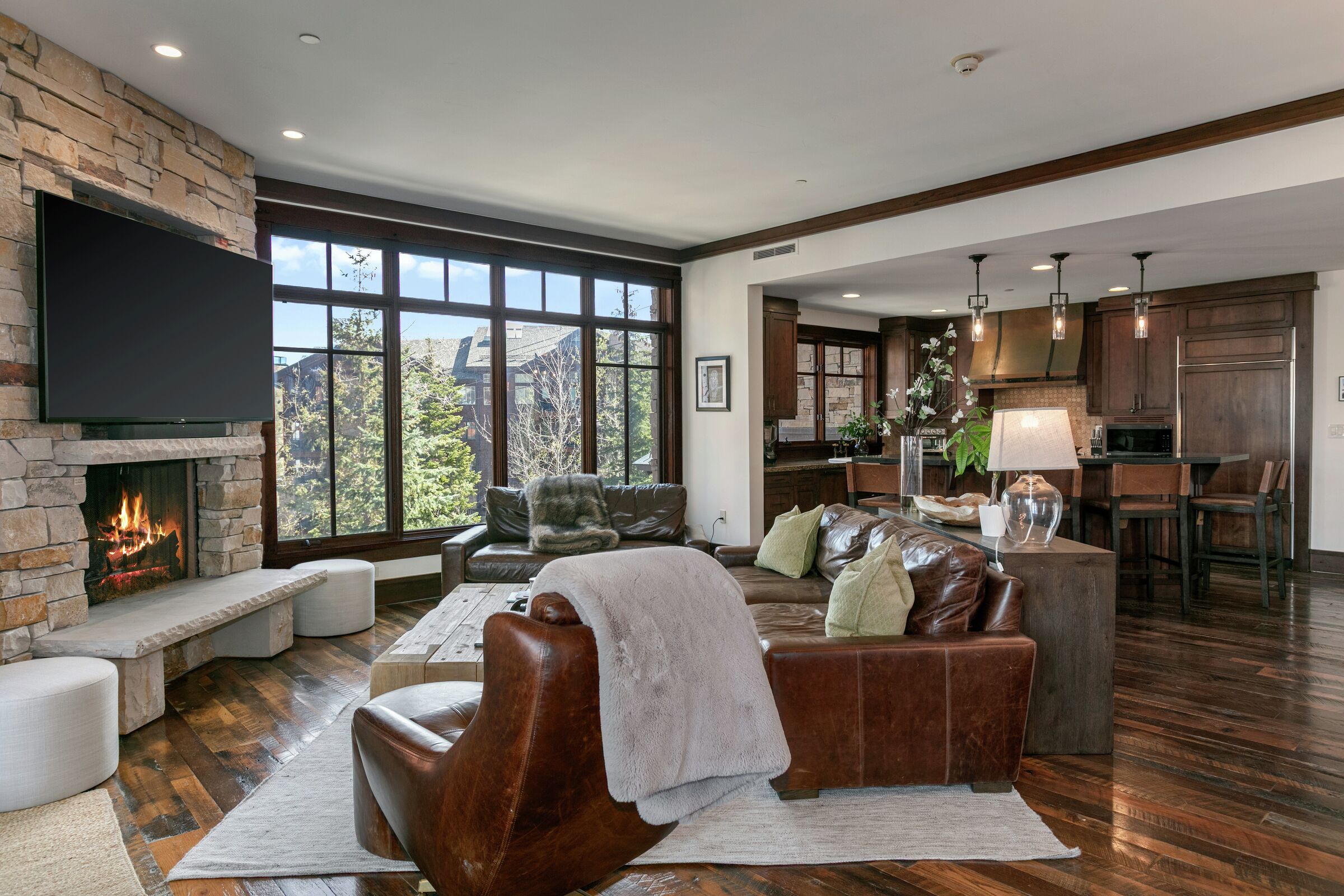 Living Area & Kitchen