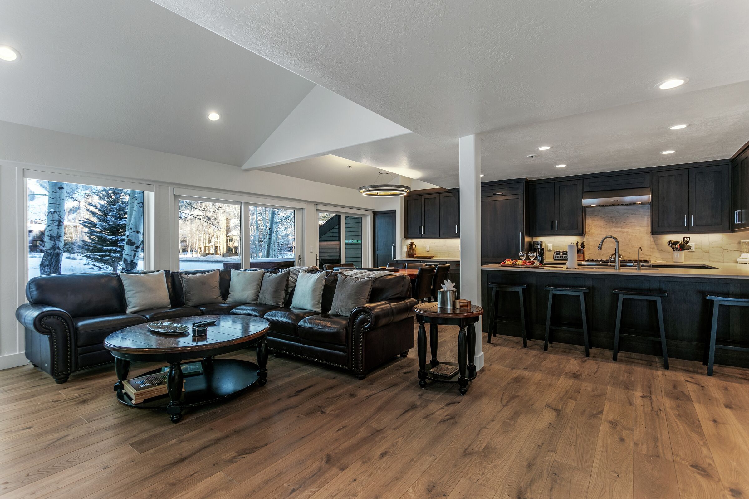 Living Area, Dining Area & Kitchen