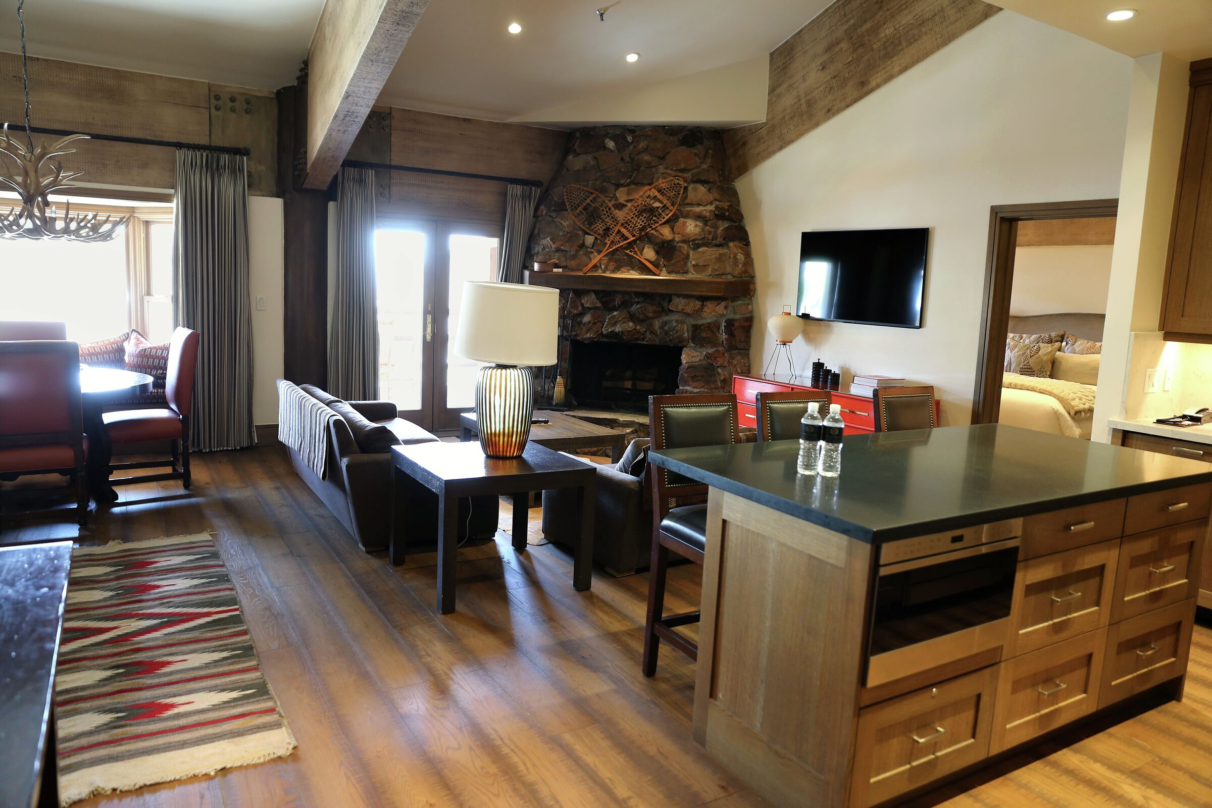 Kitchen, Living Area & Dining Area