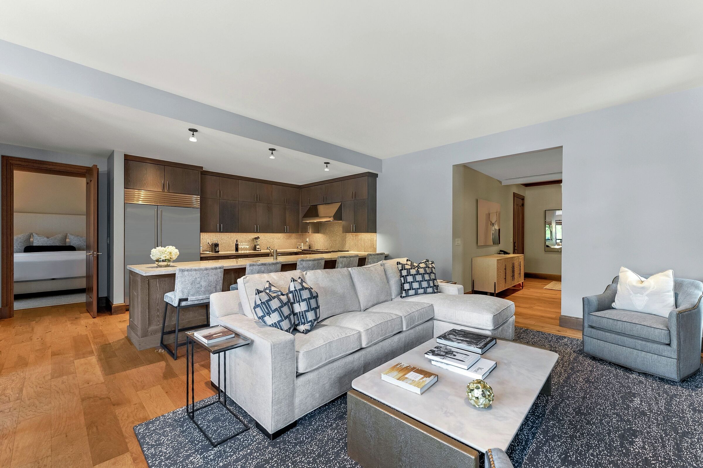 Living Area & Kitchen