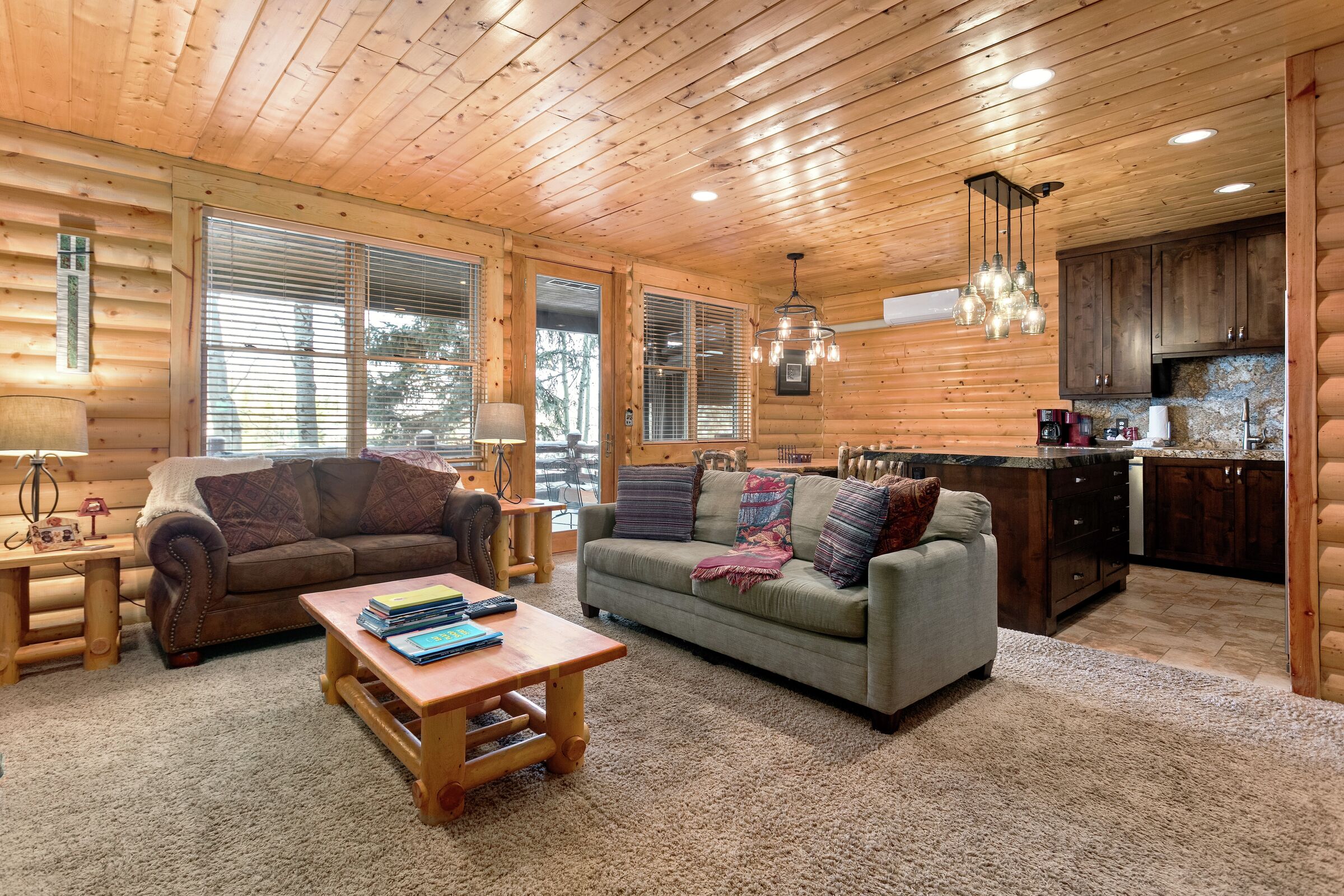 Living Area, Dining Area & Kitchen