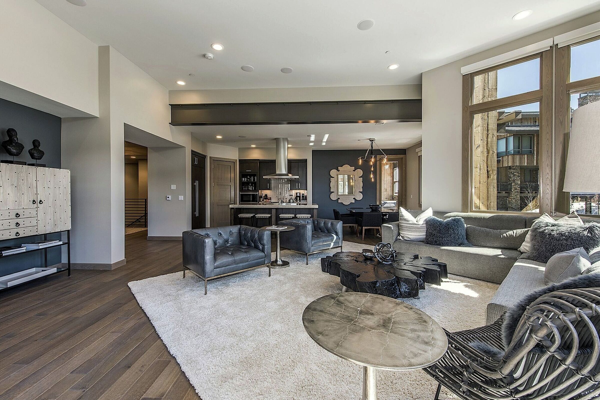 Living Area, Dining Area & Kitchen