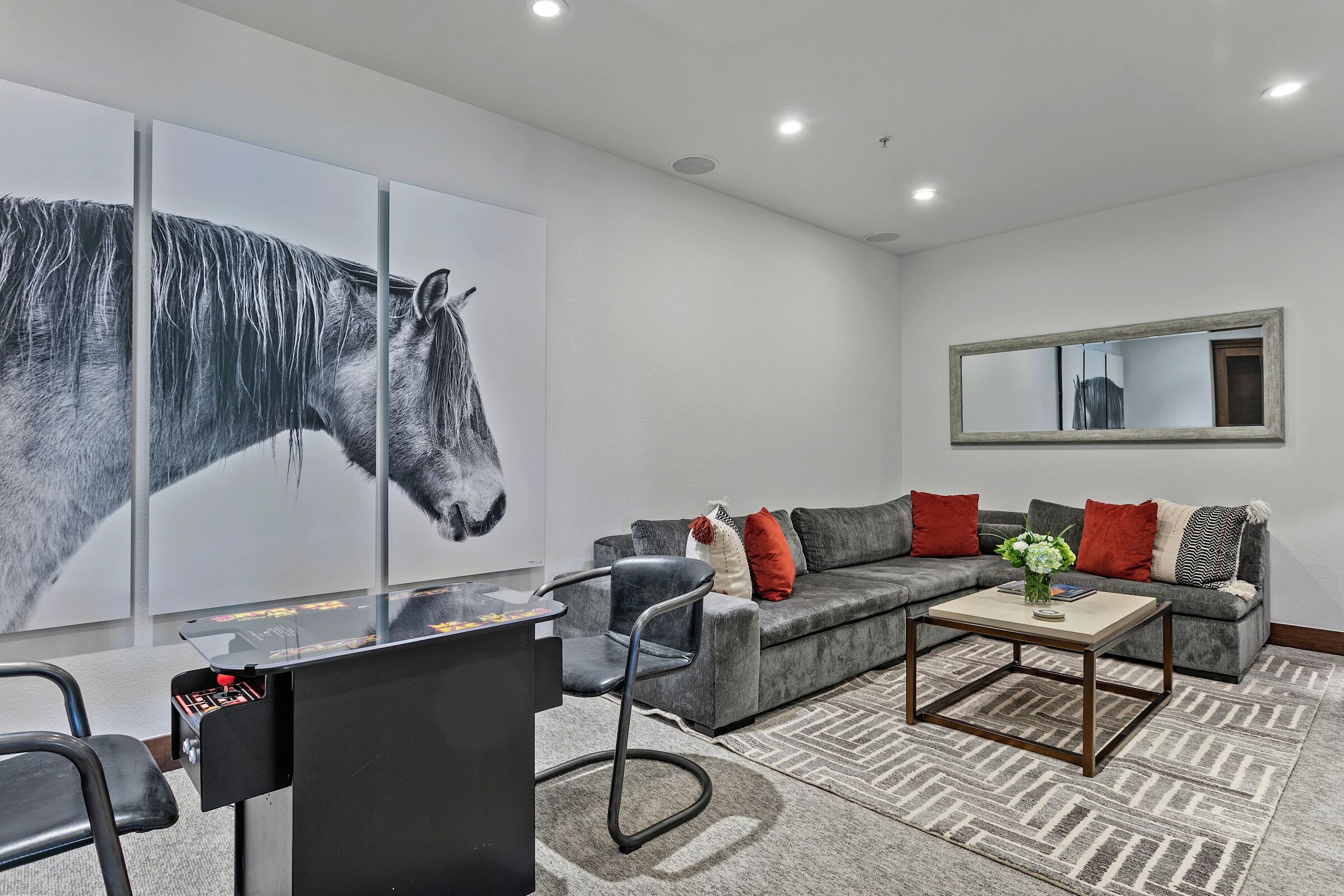 Family Room with Arcade Table
