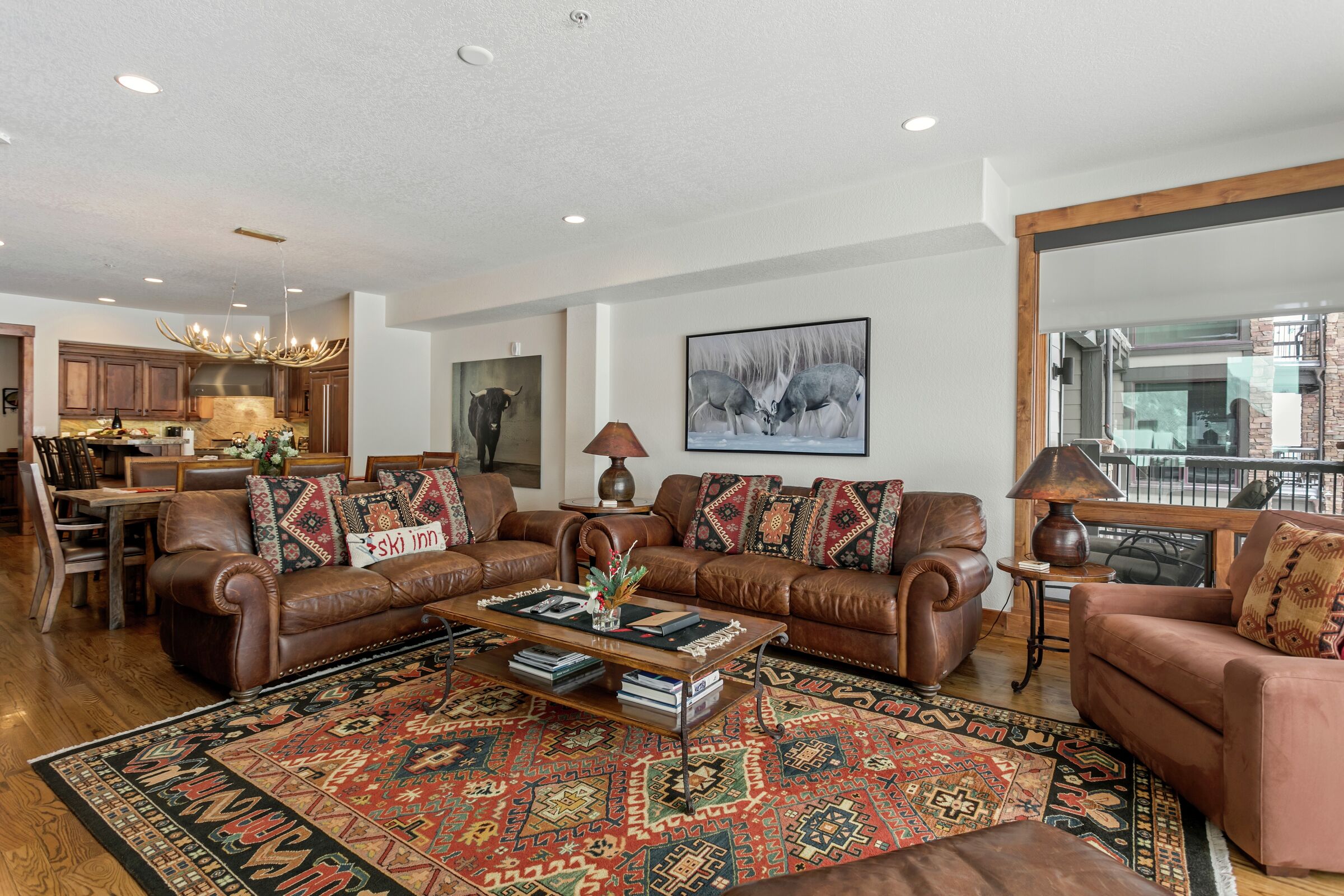 Living Area, Dining Area & Kitchen