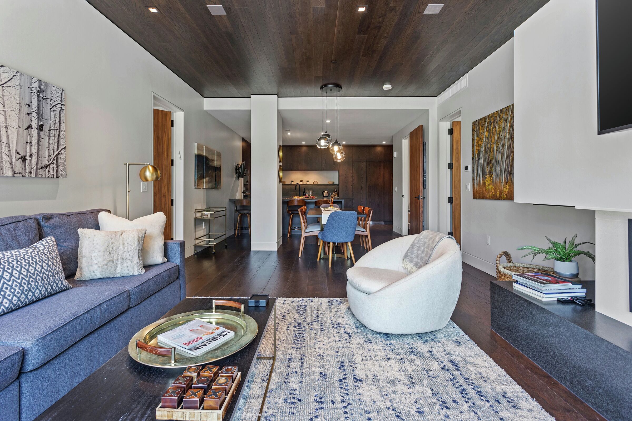 Living Area, Dining Area & Kitchen
