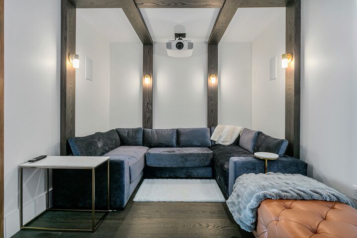 Den with Projector