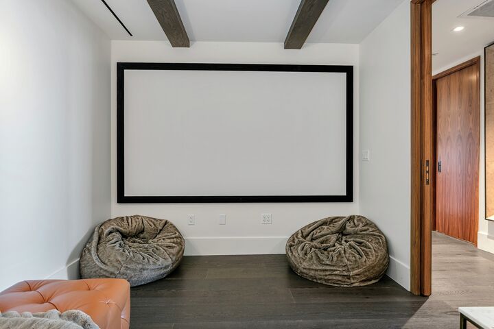Den with Projector Screen