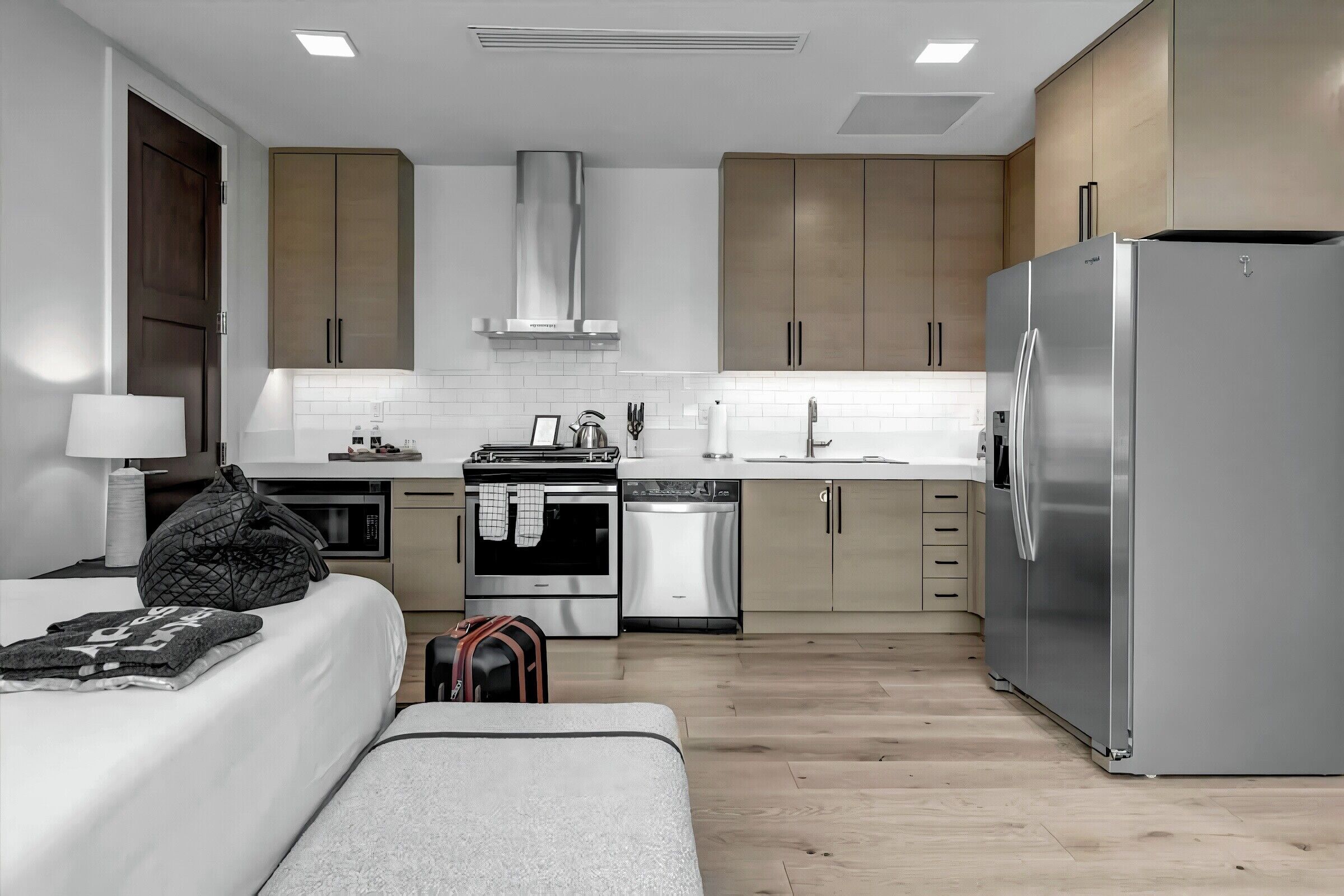 Studio Living Area & Kitchen