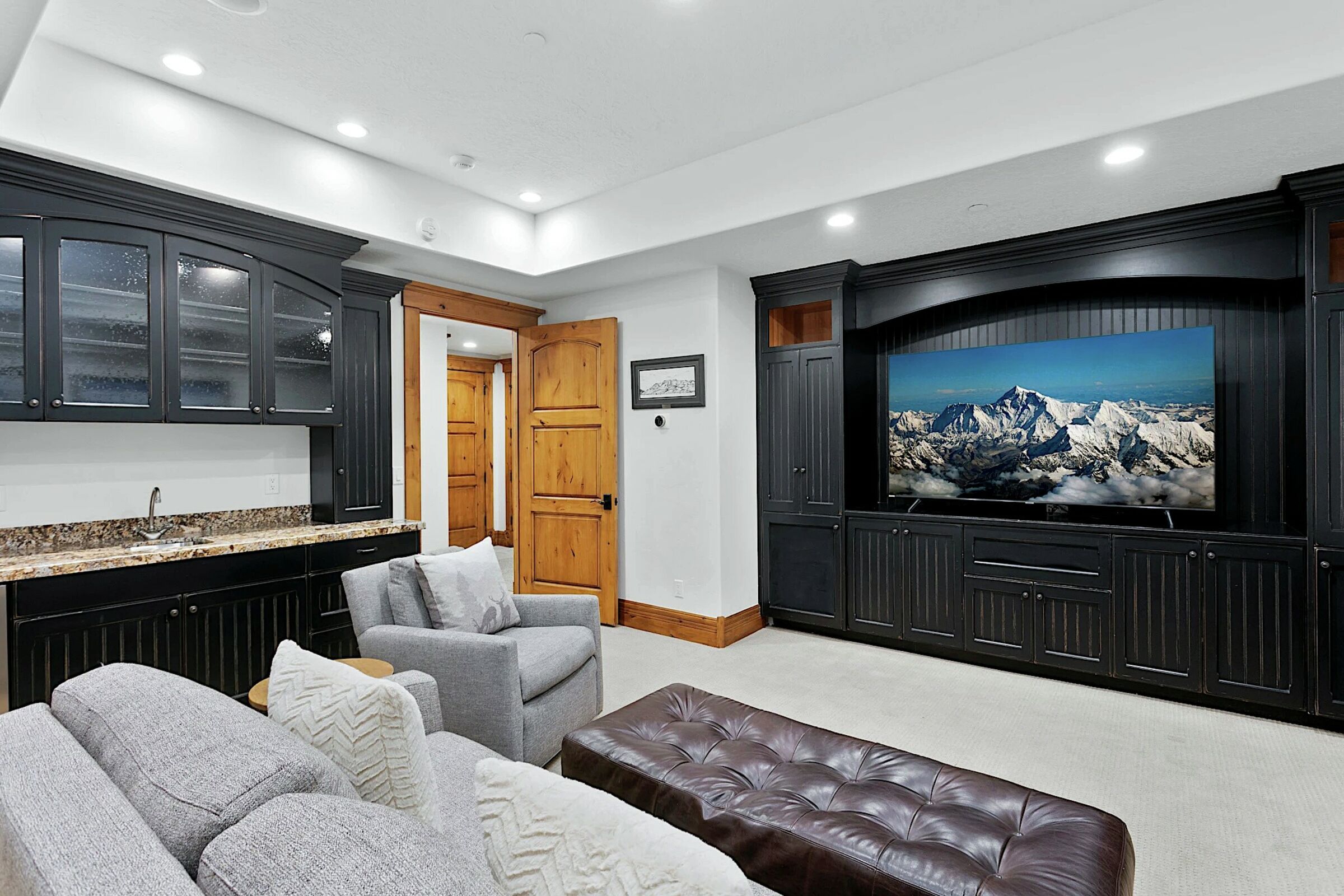 Family Room with Wet Bar