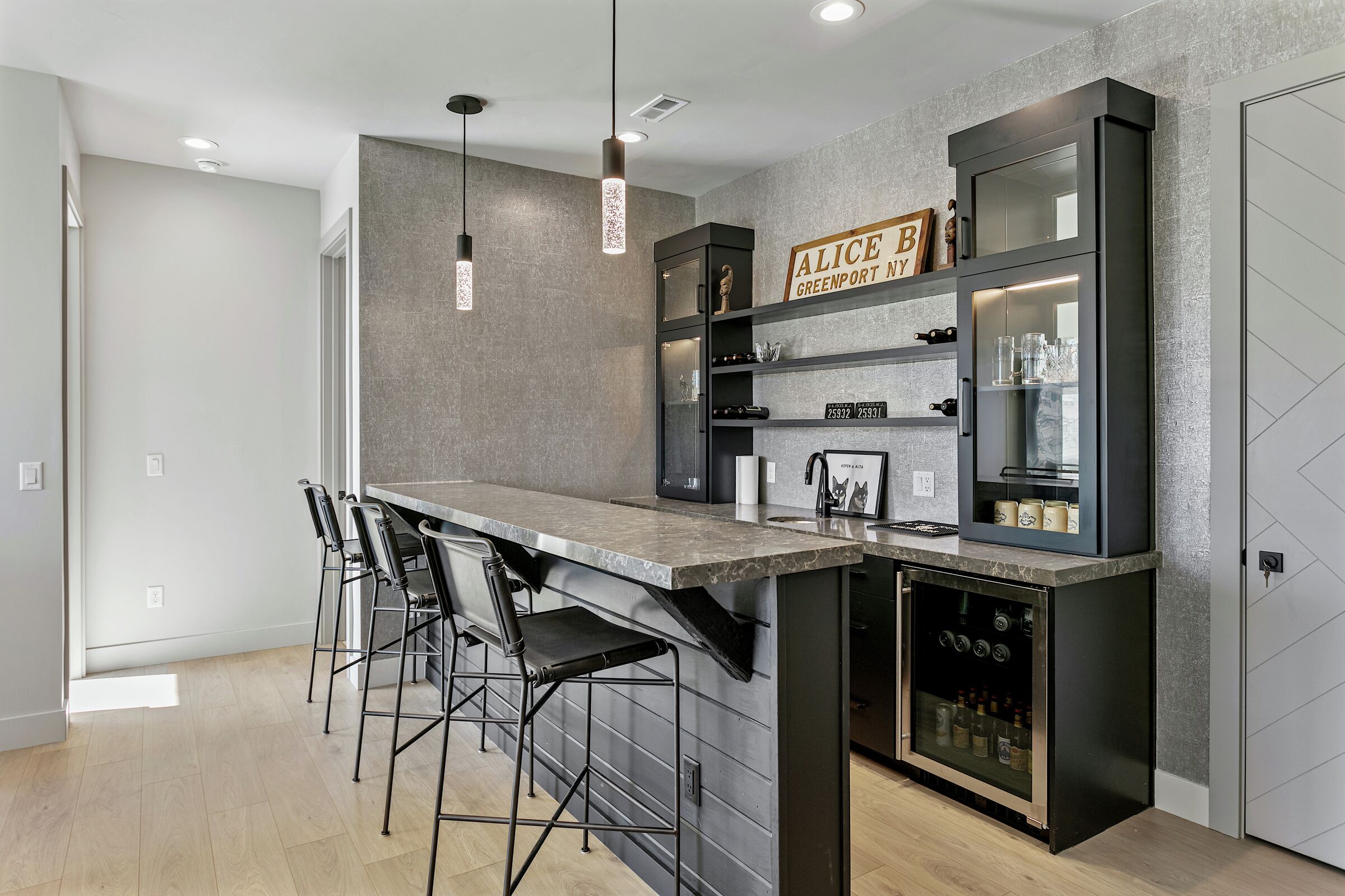 Family Room with Wet Bar