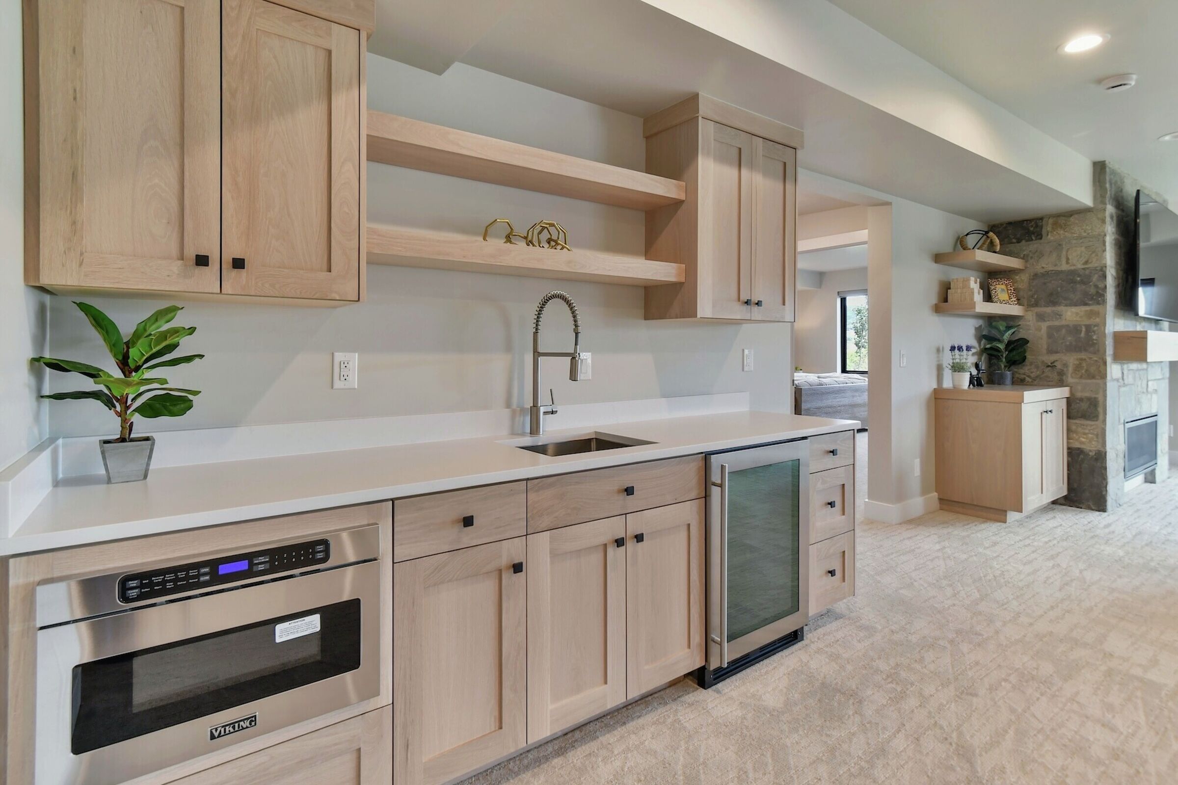 Family Room with Wet Bar
