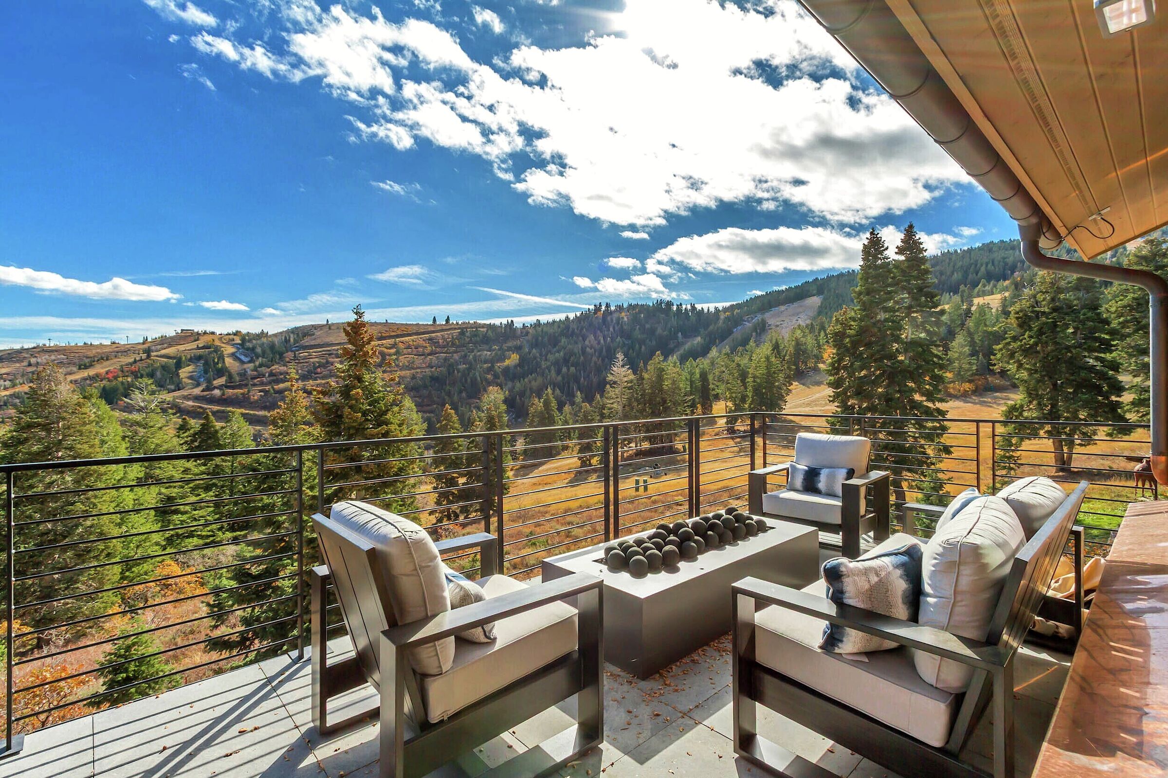 Balcony with Fire Table