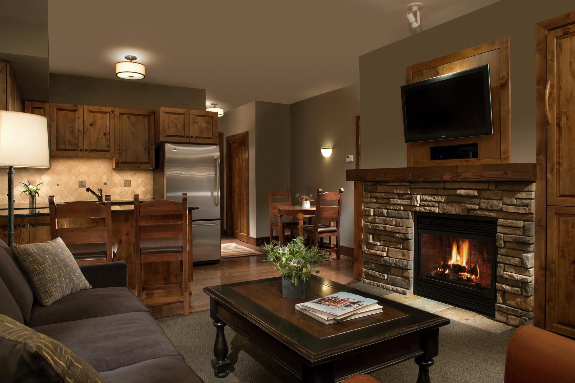 Two Bedroom One Level Suite Living Area
