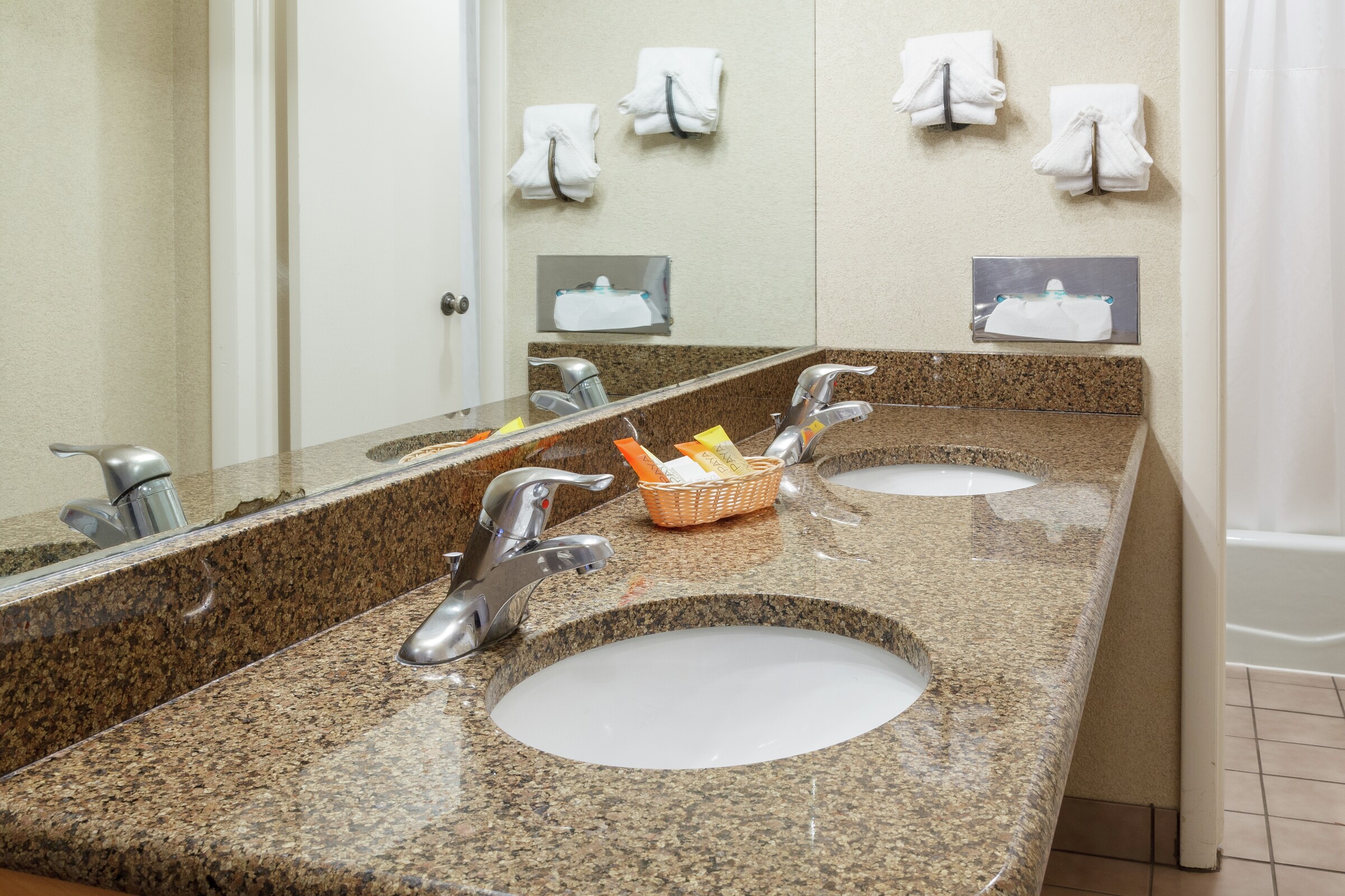Family Fireplace Bathroom